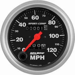 Auto Meter 3992 Sport-Comp In-Dash Mechanical Speedometer 3.375 in.