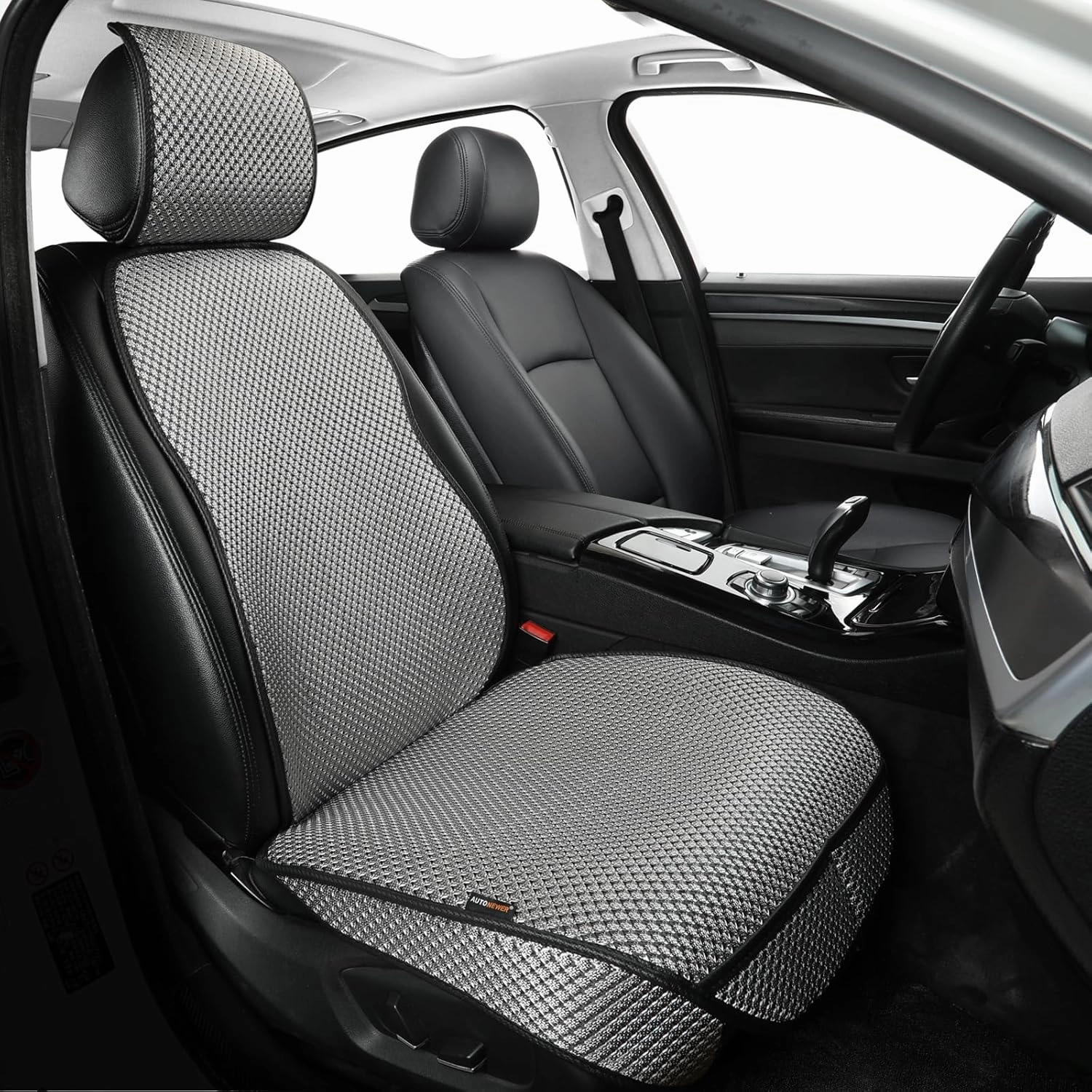 Auto Newer Car Seat Cover,Breathable Front Car Seat Cushion,Comfortable Car Seat Protector,Anti-Slip and Full Wrap Driver Car Seat Protector with Storage Pocket,Universal All Seasons(Gray,1PCS)