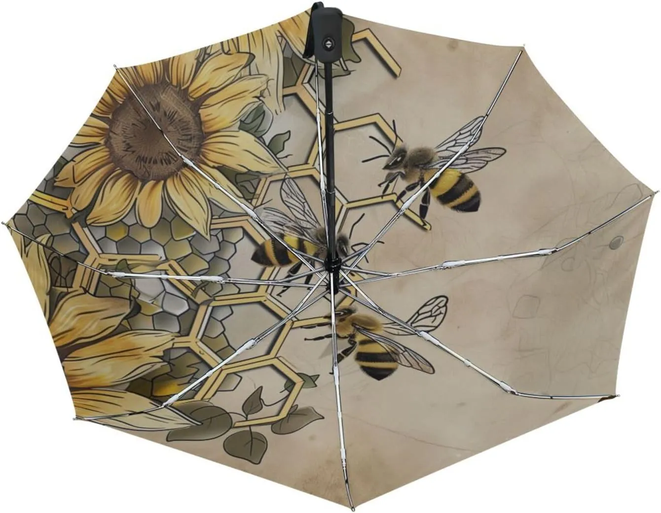 Automatic Umbrella One Touch Auto Open and Close Button Compact Travel Umbrella for Women Men Kid