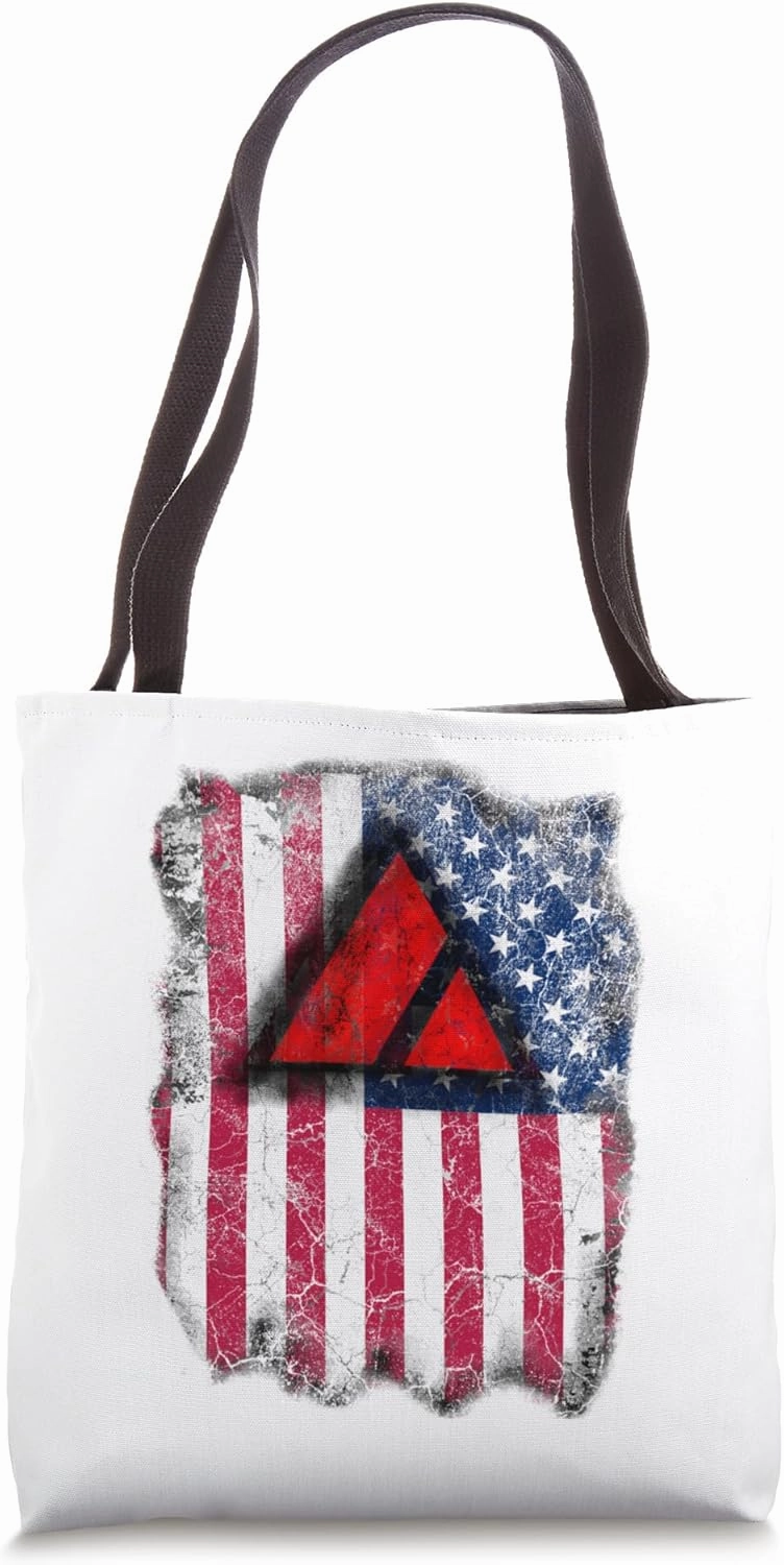 Avalanche AVAX Crypto Retro USA American Flag Tote Bag