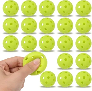 Avesfer 6/12/20/40 Pack Mini Pickleballs (Diameter 42mm) Soft Eva Anti-Crack Hollow Quiet Training Pickle Balls Great for Pickleball Drills Green