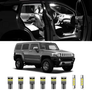 AWALITED 15pcs Interior LED Lights for Hummer H3 2005-2010 Super Bright LED Map Dome Light Bulbs