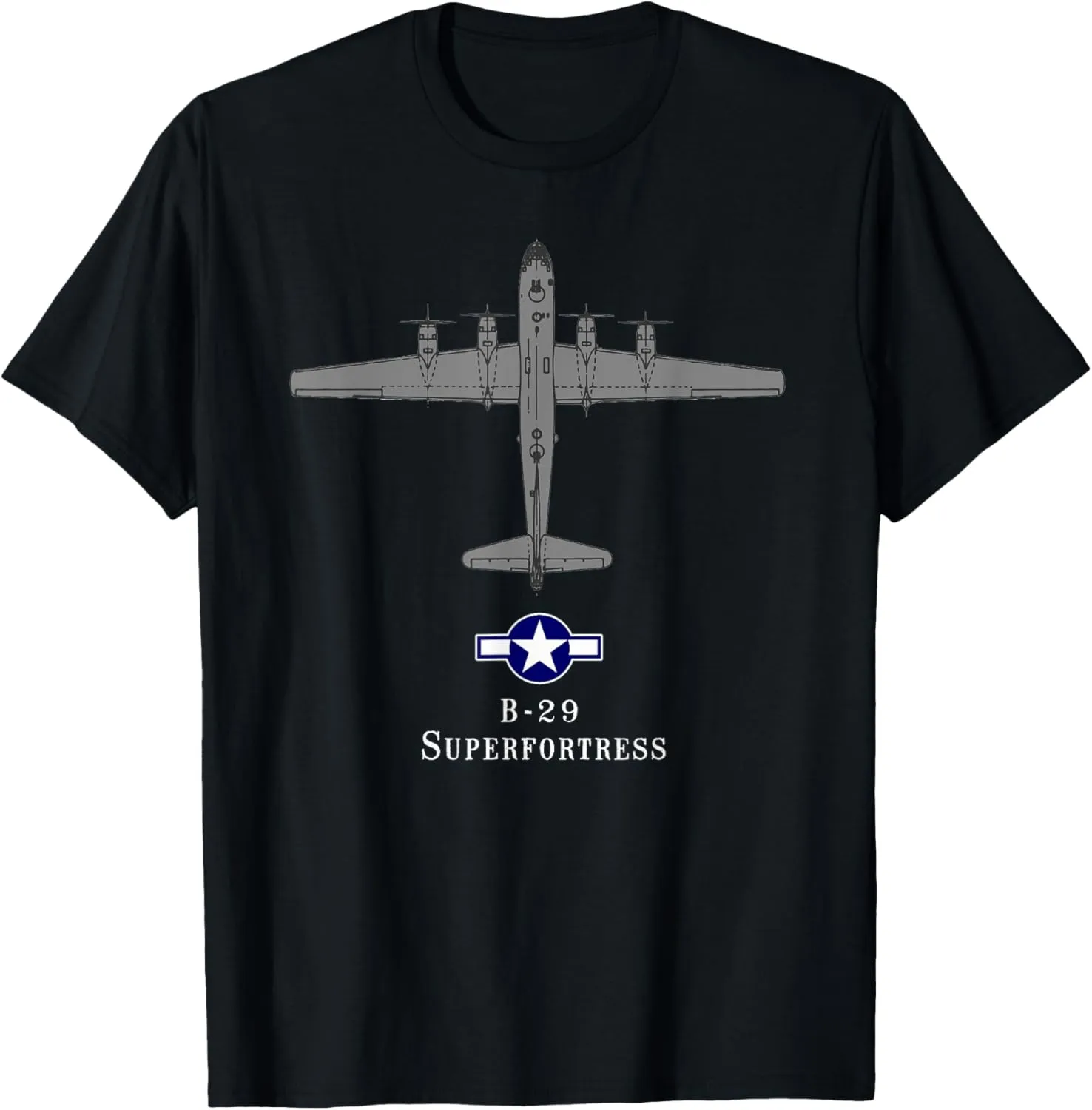 B-29 Superfortress Tech Drawing WWII Bomber T-shirt T-Shirt