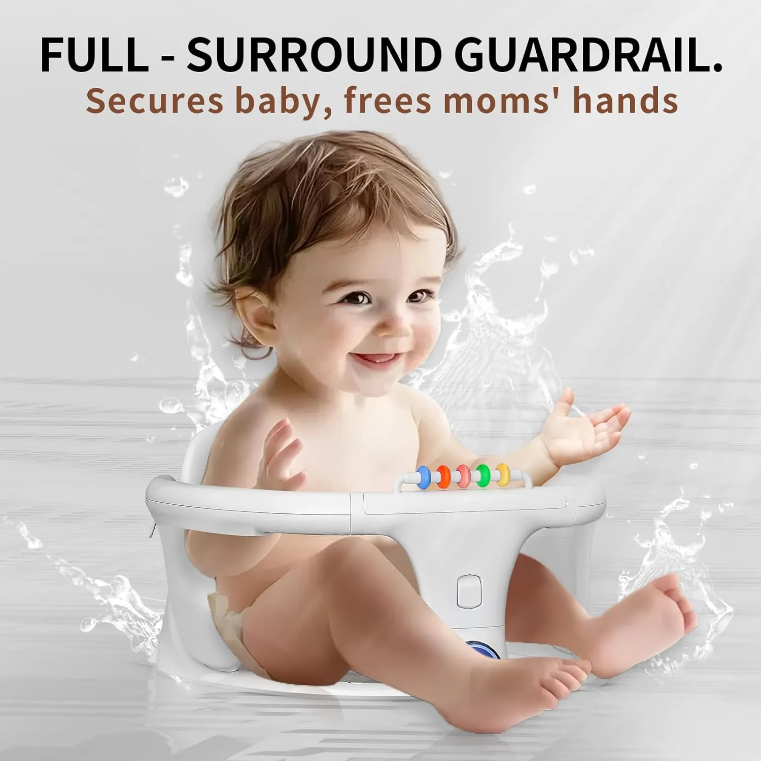 Baby Bath seat for Babies Sitting up Infant Bath tub Portable sit up Seats Bathing Chair Newborn Essentials Toddler Must Haves 0-12 Months Bathtub Sink Bather Sitting Shower Support Travel Ring
