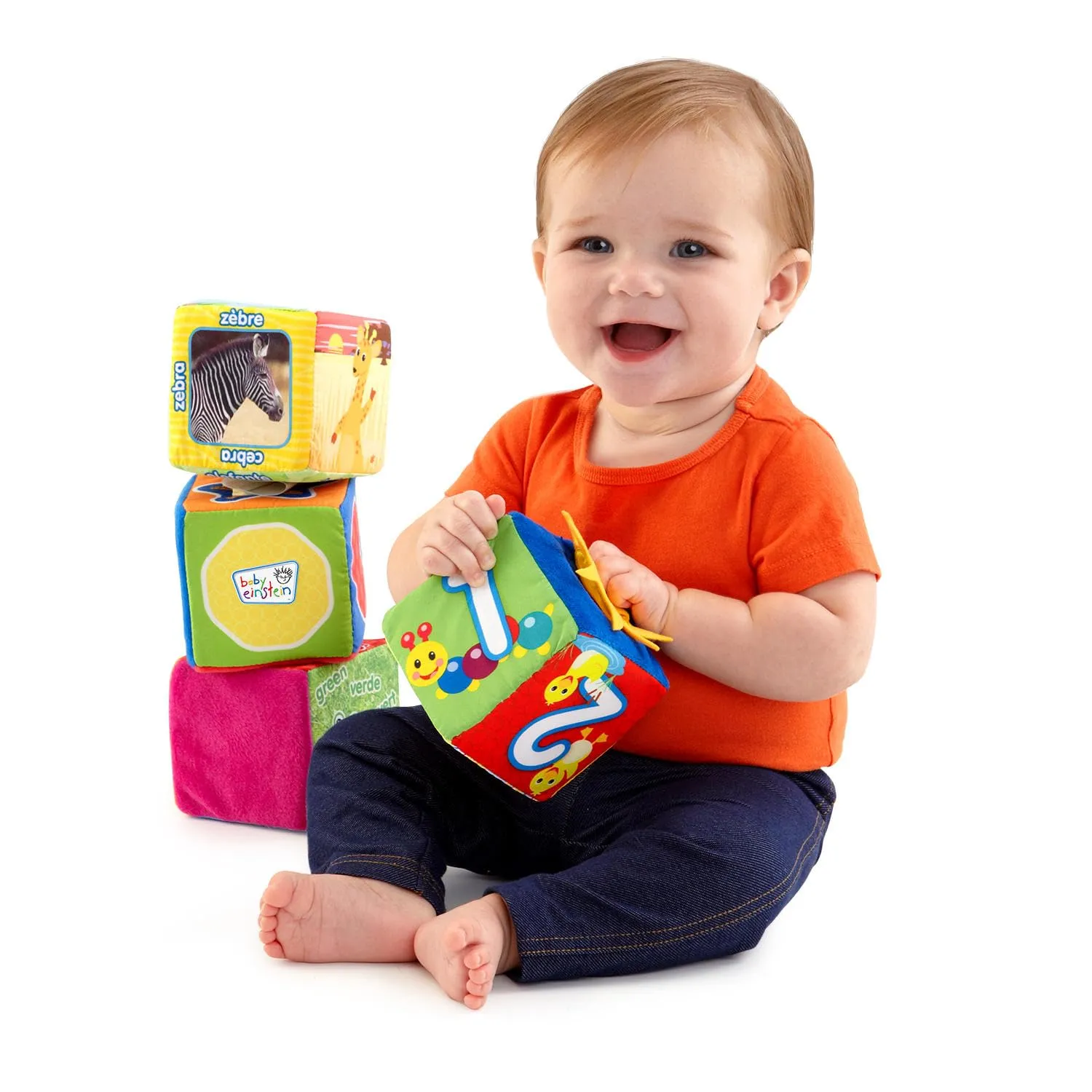 Baby Einstein Explore & Discover Soft Blocks Toys, Ages 3 months  
