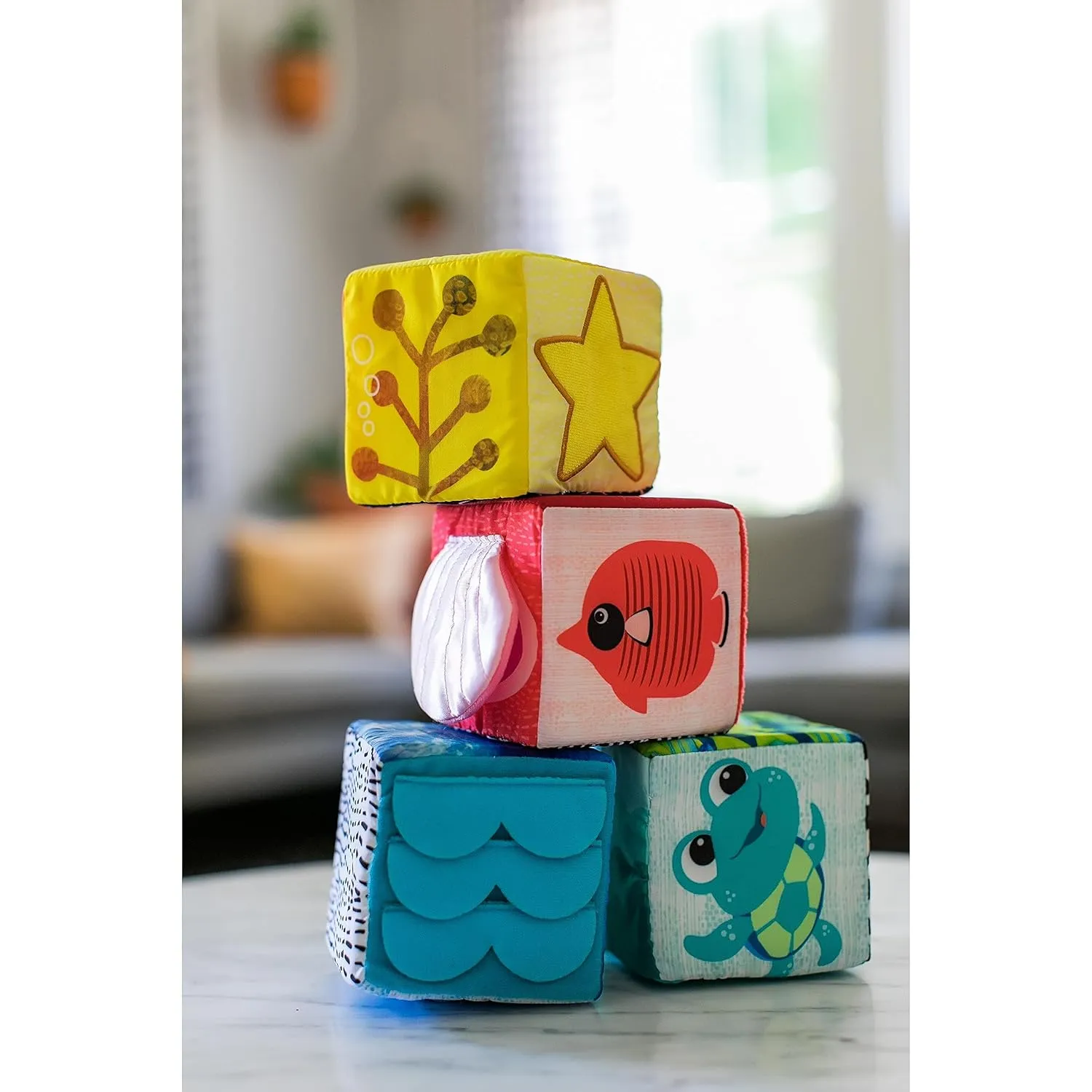 Baby Einstein Explore & Discover Soft Blocks Toys, Ages 3 months  
