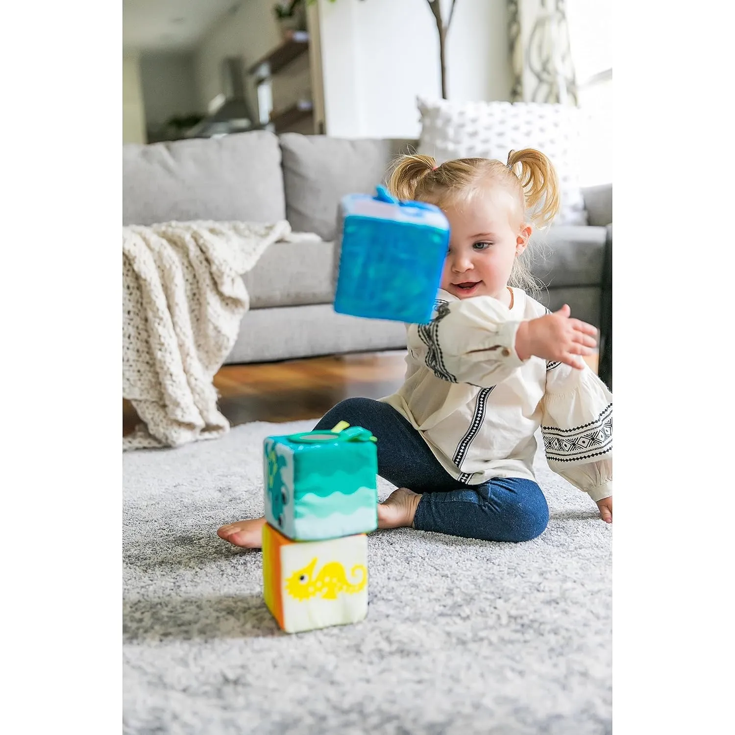 Baby Einstein Explore & Discover Soft Blocks Toys, Ages 3 months  