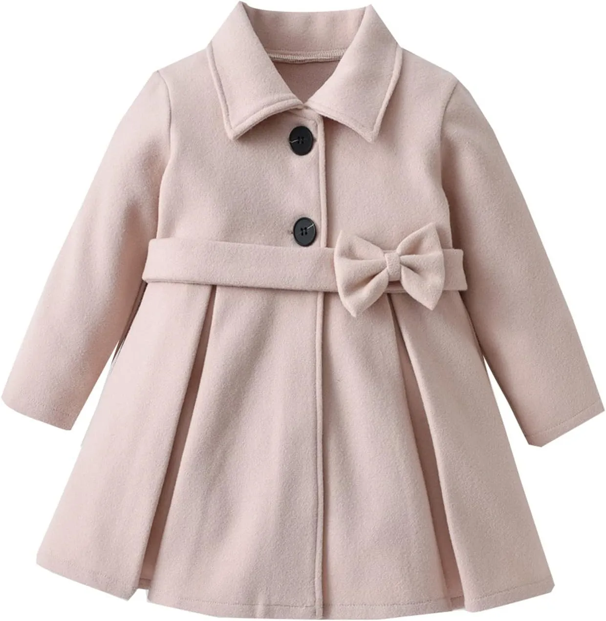 Baby Girls Fall Winter Clothes Toddler Kids Coat Outfits Long Sleeve Dress Coat with Hat Set Fashion Xmas Clothing