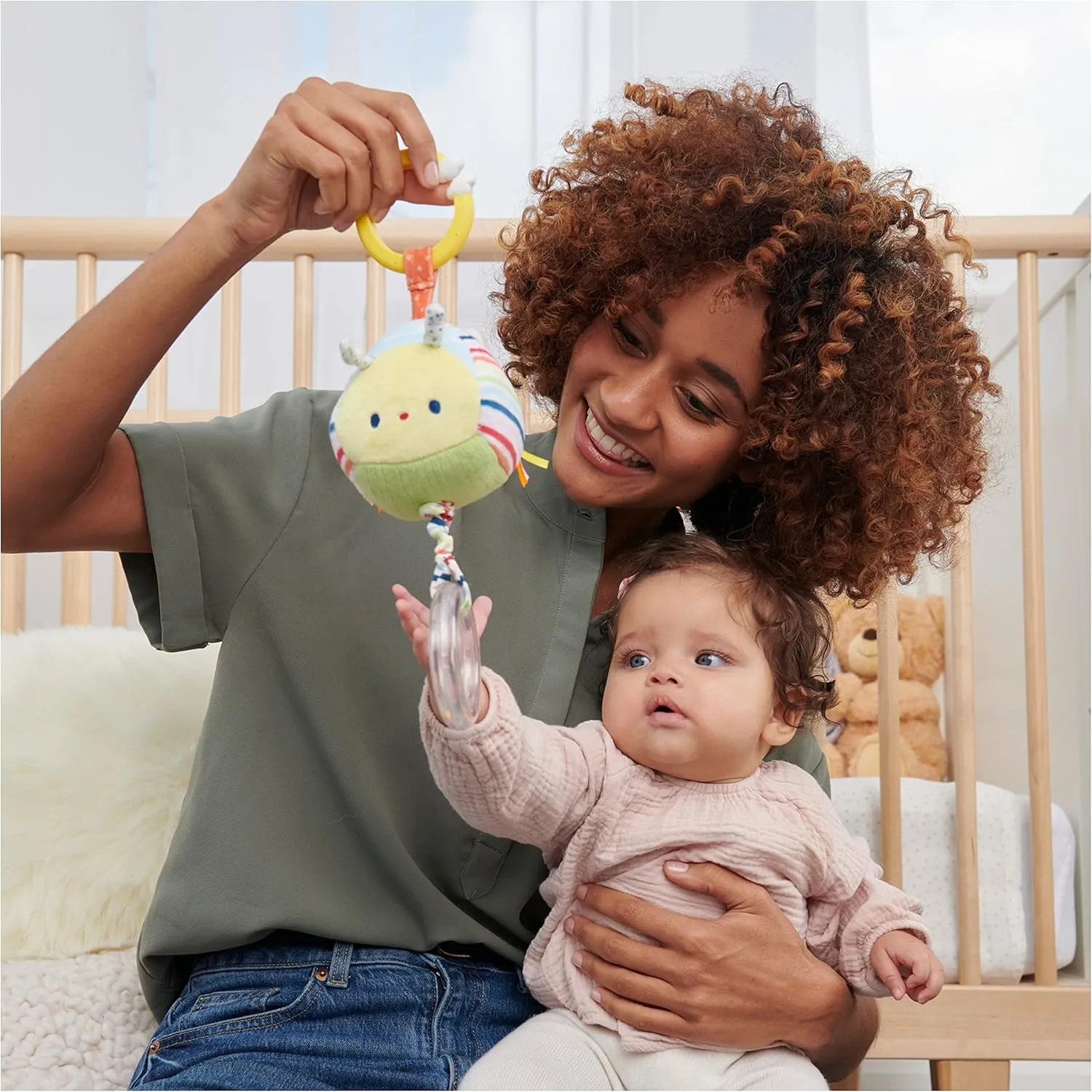 Baby GUND Tinkle Crinkle Pull and Play Sensory Toy, Ultra Soft Animal Plush Toy for Babies and Newborns