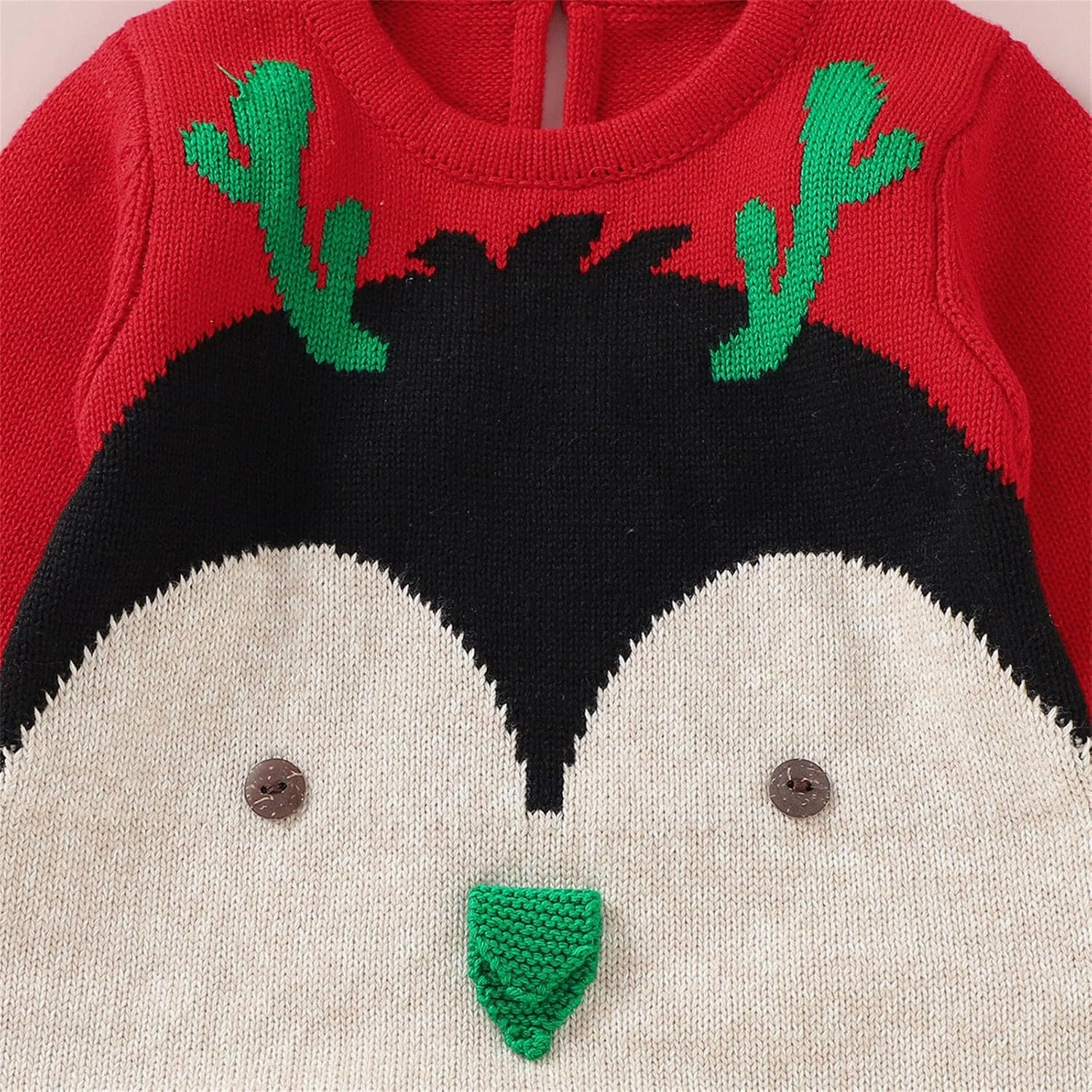 Baby Boys Girls Christmas Sweater Knit Romper Jumpsuit Newborn Long Sleeve Crewneck Bodysuit Cute Festival Xmas Clothes
