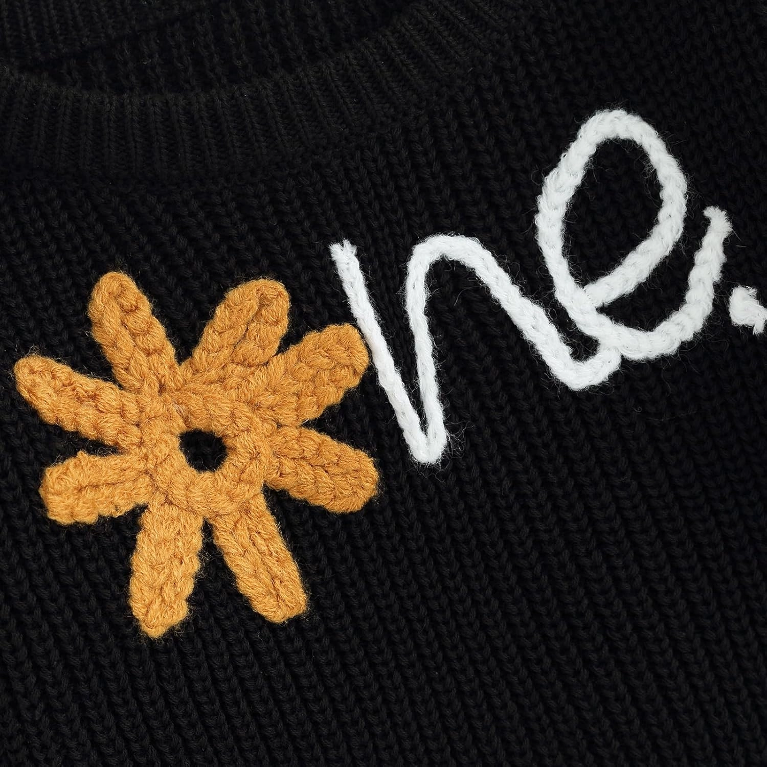 Baby Girl Boy First Birthday Outfit Embroidery Sweater Pullover Oversized Knit 1st Birthday Winter Cute Clothes