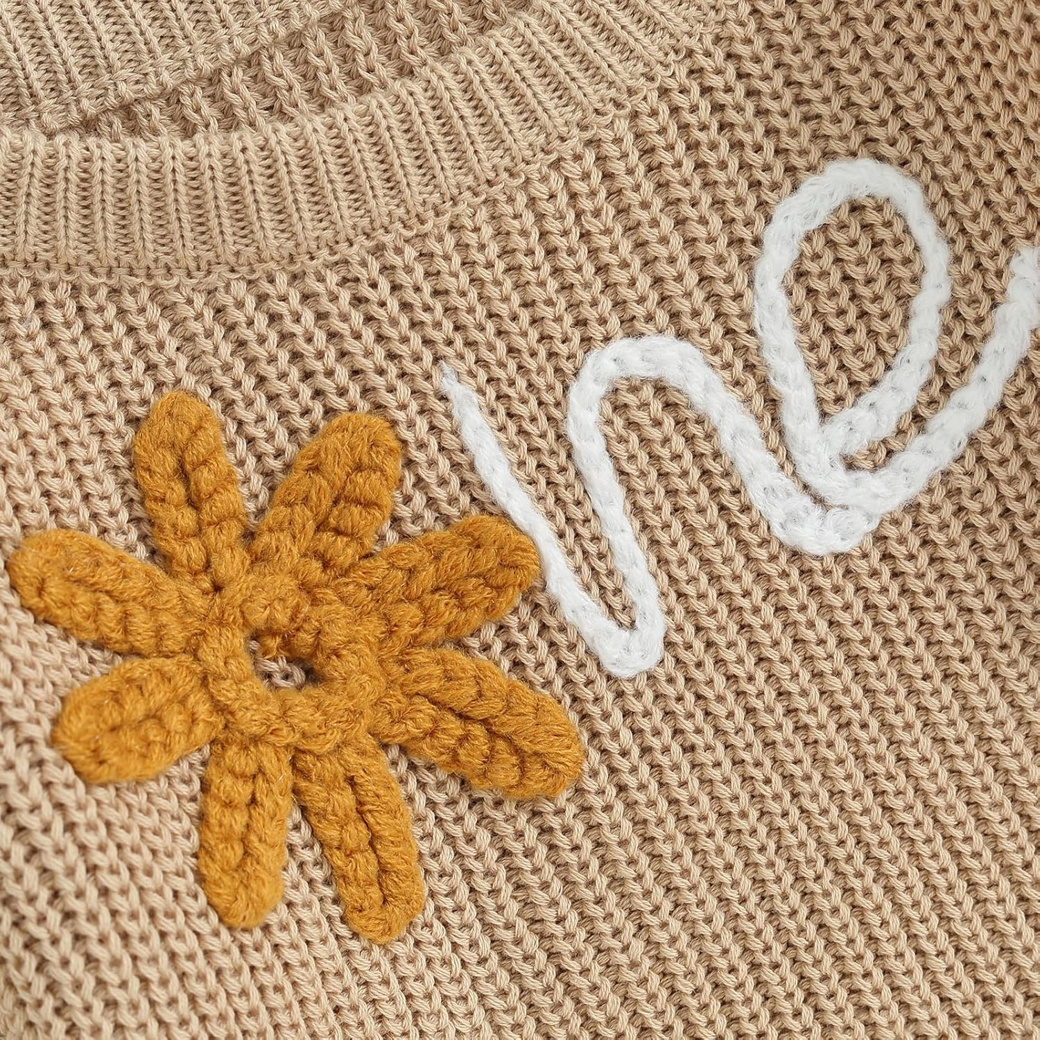 Baby Girl Boy First Birthday Outfit Embroidery Sweater Pullover Oversized Knit 1st Birthday Winter Cute Clothes