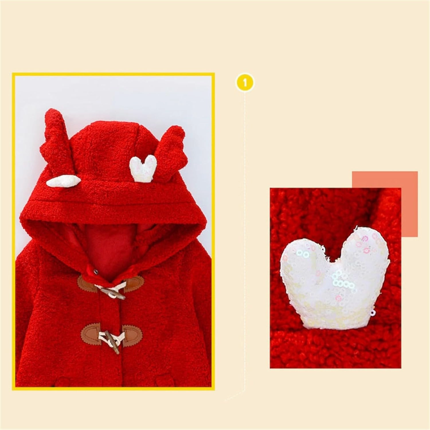Baby Girl's Toddler Kids Fall Winter Coat Jacket Outerwear Ears Hood Hoodie Warm Casual Festival Christmas Outfits