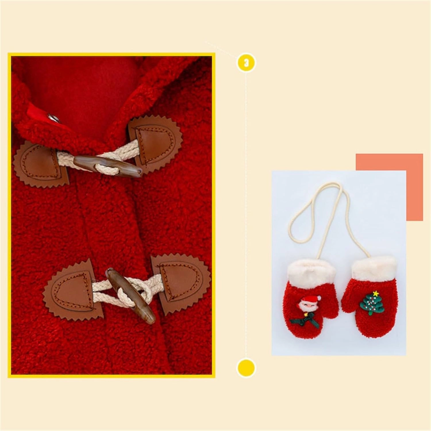 Baby Girl's Toddler Kids Fall Winter Coat Jacket Outerwear Ears Hood Hoodie Warm Casual Festival Christmas Outfits