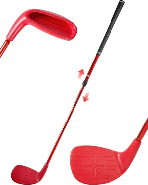 Backyard Golf Game Club 1 Pack with 5”x 3.5” Oversize Head and Adjustable 22.5-37” Telescopic Aluminum Shaft for All Ages Toddlers Juniors Adults Play Outdoor Golf Yard Game Hit Plastic and Foam Balls