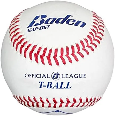 Baden T-Ball Safety Baseball | Sponge Rubber Center | Ideal for Young Players, Promoting Safety and Skill Development in T-Ball Games and Practice | One Dozen