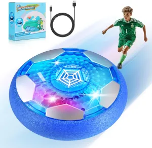 BaLaM Hover Soccer Ball Toys for 3-12 Year Old Boys, Indoor Rechargable Light-up Toys Games Christmas Birthday Gifts for Kids Toddler Girls Age 4 5 6 7 8 9 10 11, Blue