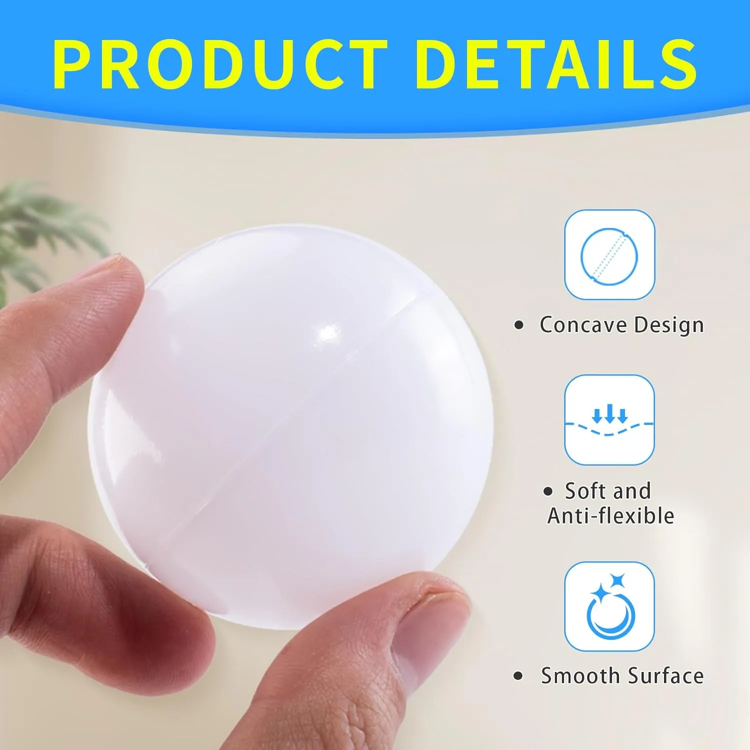 Ball Pit Balls for Toddlers, 2.15 Inches Summer Water Toy Balls, Thicken Soft Crush Proof PlasticPit Balls BPA Phthalate Free