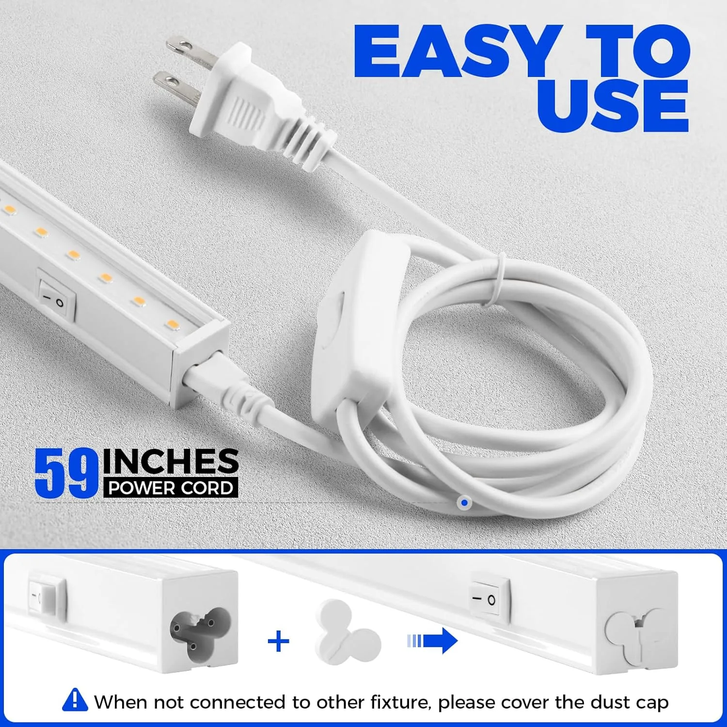 Barrina Grow Lights for Indoor Plants, Full Spectrum Sunlight, 1ft Plant Light for Indoor Growing, LED Grow Light Bulbs, T5 Grow Light Strip, Plug and Play, Pinkish White, 8-Pack