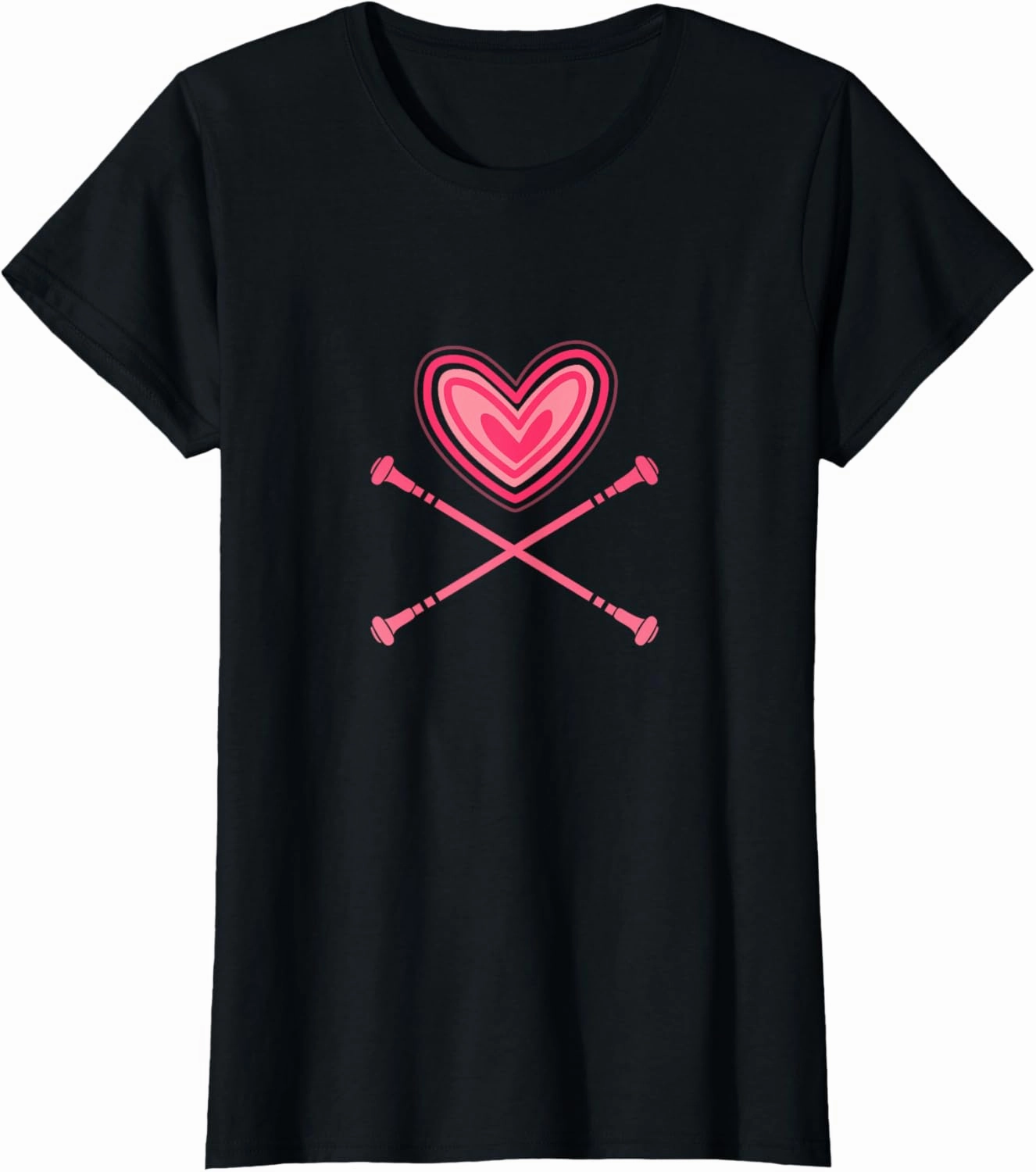 Baton Twirling Batons Heart Twirler Majorettes Twirl T-Shirt