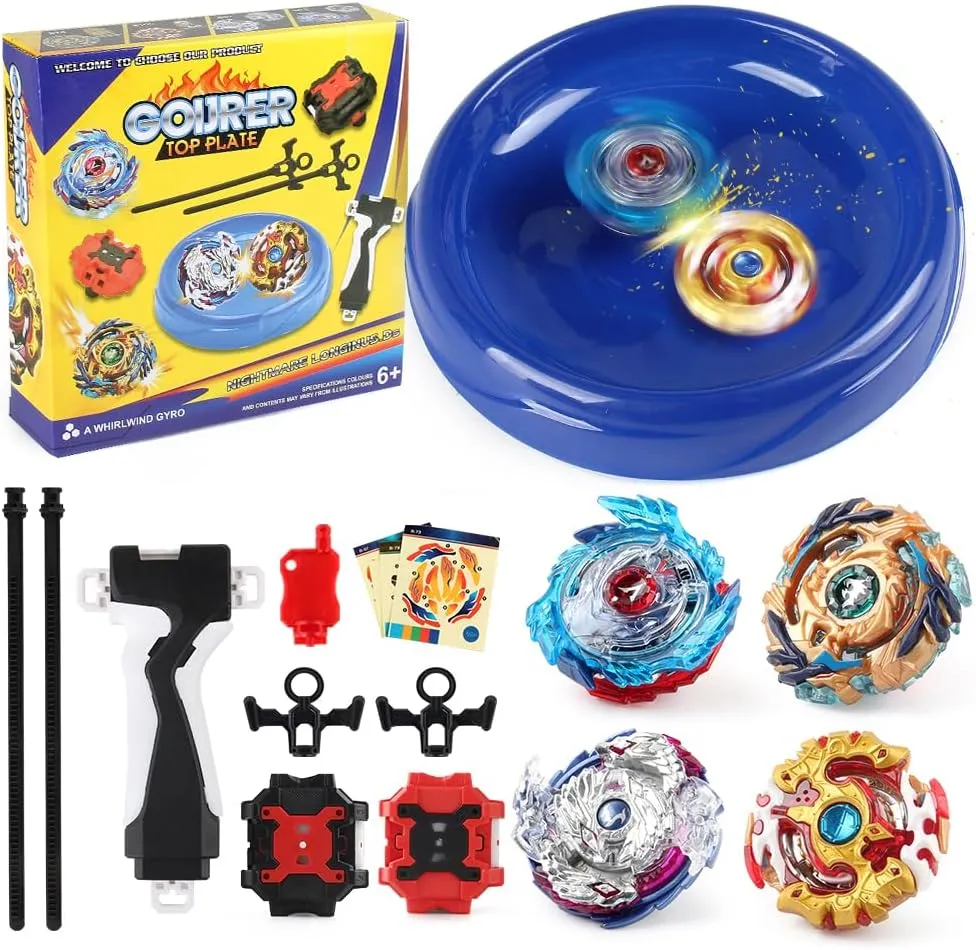 Bay Battle Burst Avatar Attack Battle Set with Two String Launcher and Grip Starter Set…
