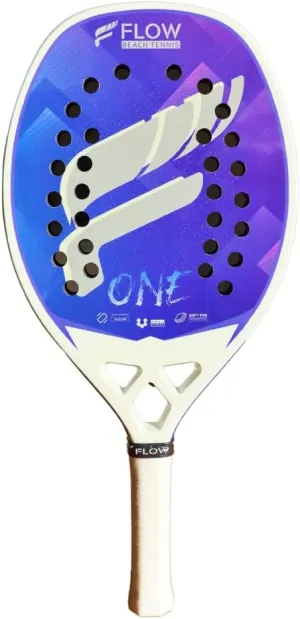 Beach Tennis Racket Flow Beach Tennis, 610KSI Carbon, Extra Soft EVA, Superior Material, Anti Shock System for Ball Vibration Absorption | First Choice for Beginners & Intermediate Players