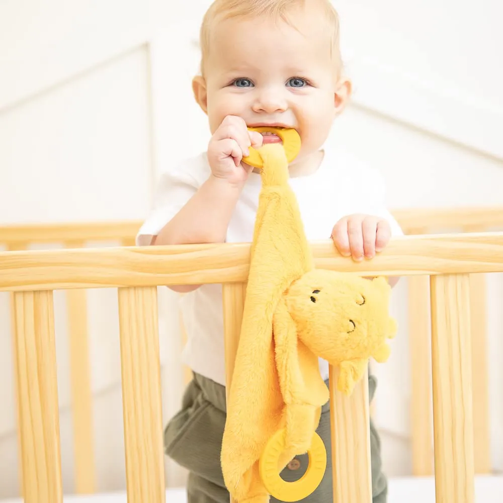 Bella Tunno Teether Buddy – Soft, Plush Baby Lovey with Textured Baby Teether Toy and Gentle Rattling Head, Comforts and Brings Teething Relief, Colorful Animal-Themed Baby Teething Toys (Giraffe)