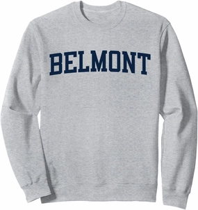 Belmont California Collegiate Style Varsity Block Letter Sweatshirt