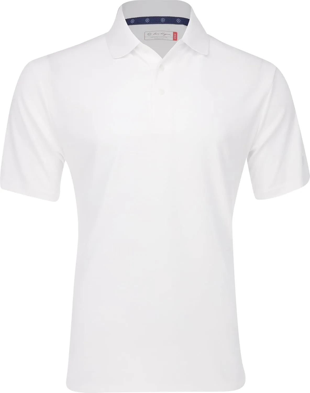 Ben Hogan Men's Mini Ottoman Textured Polo - Bright White MD