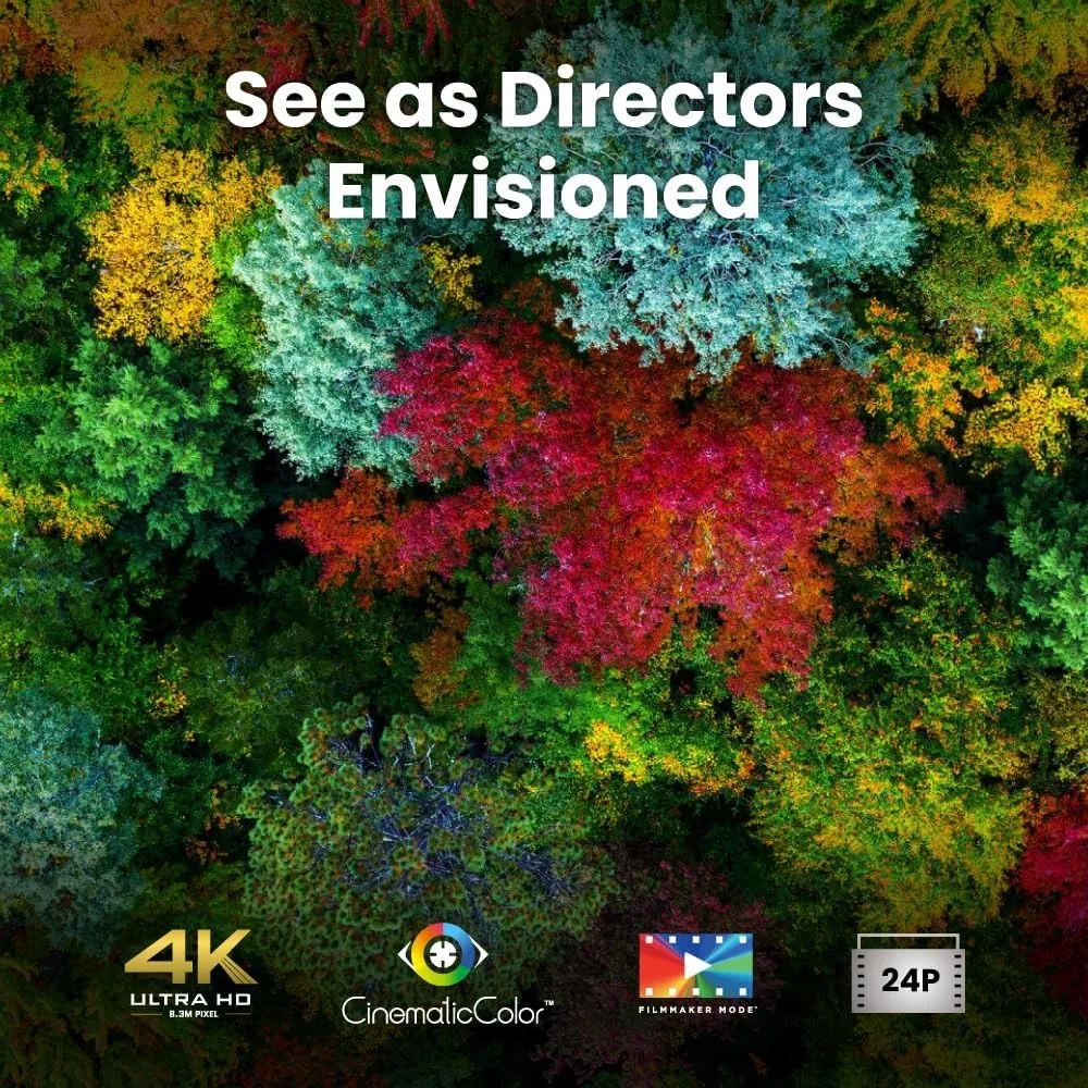 BenQ HT3560 True 4K Ultra HD Home Cinema Theater Projector 2200 Lumens | HDR10  Cinematic Color | Auto vertical Keystone | HDMI Universal connectivity | 10W built-in speakers | Long Throw