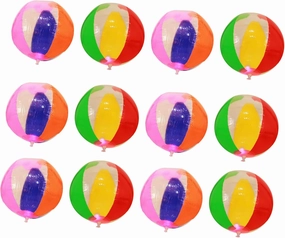 BESPORTBLE 12 Pcs Inflatable Light Up Pool Balls Colorful Beach Balls for Summer Fun Soft Safe for Pool Parties Beaches Events Random Color