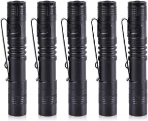 BESTSUN Mini Flashlight Pen Light, 5PCS Penlight Flashlight Ultra Bright Torch Portable Waterproof 1000LM Small Flashlights with Clip Mini Medical Penlight AAA Battery
