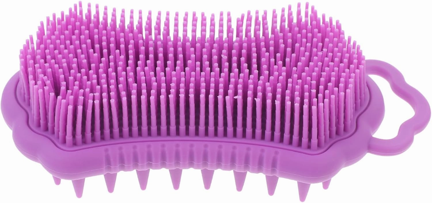 BESTYASH Silicone Head Scrubber Brush with Gentle Bristles Dual Sided Scalp Massage Shower Brush for Exfoliating Cleansing for Hair Care Scrubbing