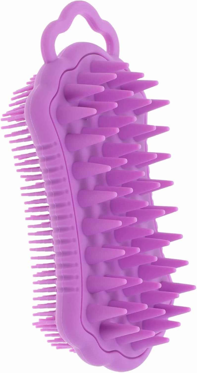 BESTYASH Silicone Head Scrubber Brush with Gentle Bristles Dual Sided Scalp Massage Shower Brush for Exfoliating Cleansing for Hair Care Scrubbing