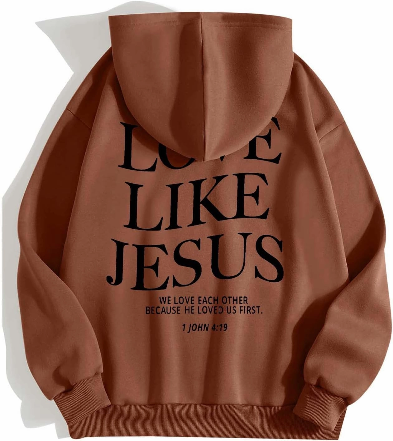 Bible Verse for Women Faith Over Fear Hoodie Fashion Shirt Christian Graphic Hoodies Pull Over Love Like Jesus Spirit