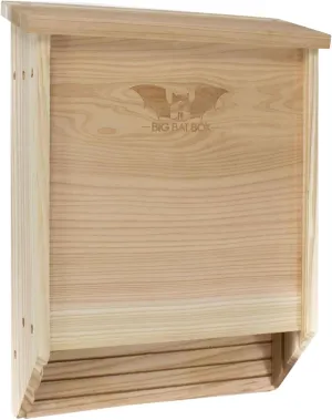BIGBATBOX Wooden Outdoor Bat House Kit - Clean Your Backyard from Mosquitoes - Proven Design Guaranteed to Attract Bats