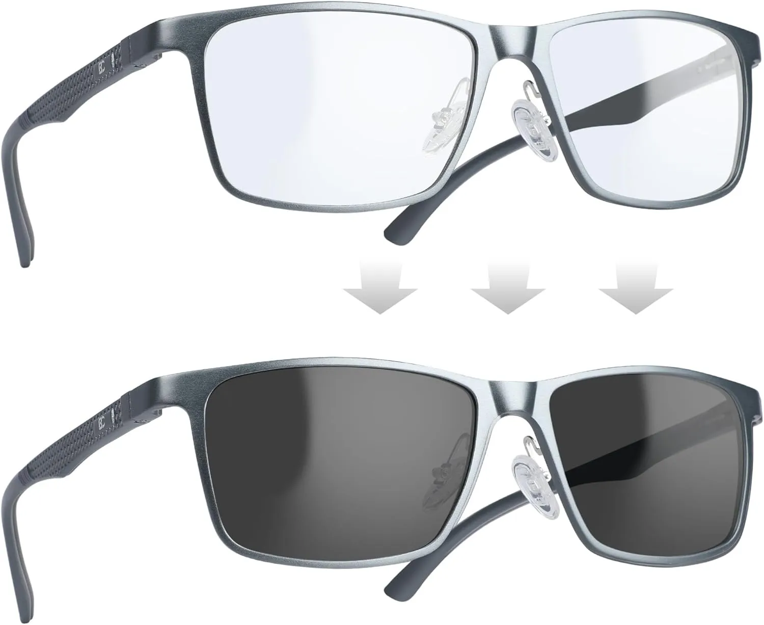 BIRCEN Mens Sunglasses Polarized UV Protection: Classic Shades for Men Driving Fishing with Al-Mg Metal Frame