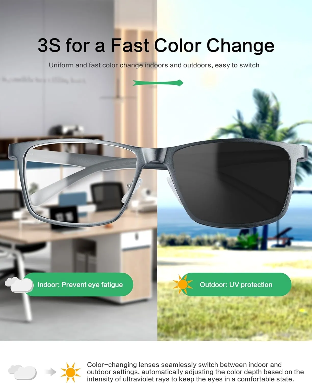BIRCEN Mens Sunglasses Polarized UV Protection: Classic Shades for Men Driving Fishing with Al-Mg Metal Frame