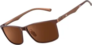 BIRCEN Mens Sunglasses Polarized UV Protection: Classic Shades for Men Driving Fishing with Al-Mg Metal Frame