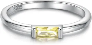 Birthstone Rings Jewelry 925 Sterling Silver Colorful Stackable Promise Ring for Women Wife Girlfriend Mom