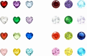 Birthstone Charms - 96Pcs 5mm Birthday Crystal Charms for Glass Living Floating Memory Locket Bracelet Pendant Necklace