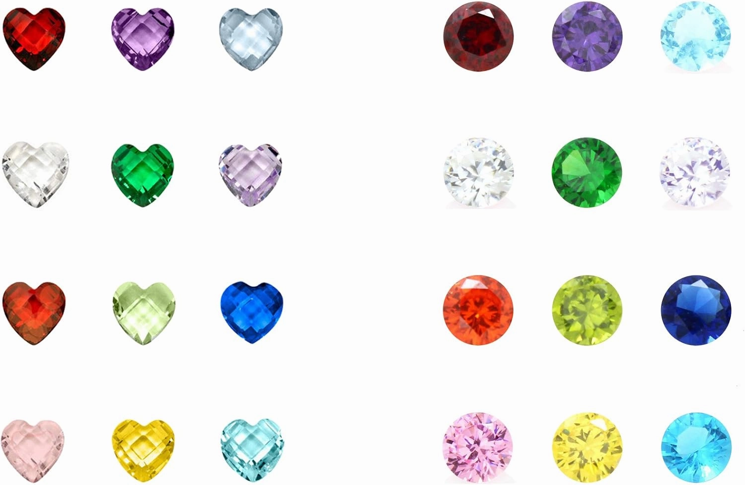 Birthstone Charms - 96Pcs 5mm Birthday Crystal Charms for Glass Living Floating Memory Locket Bracelet Pendant Necklace