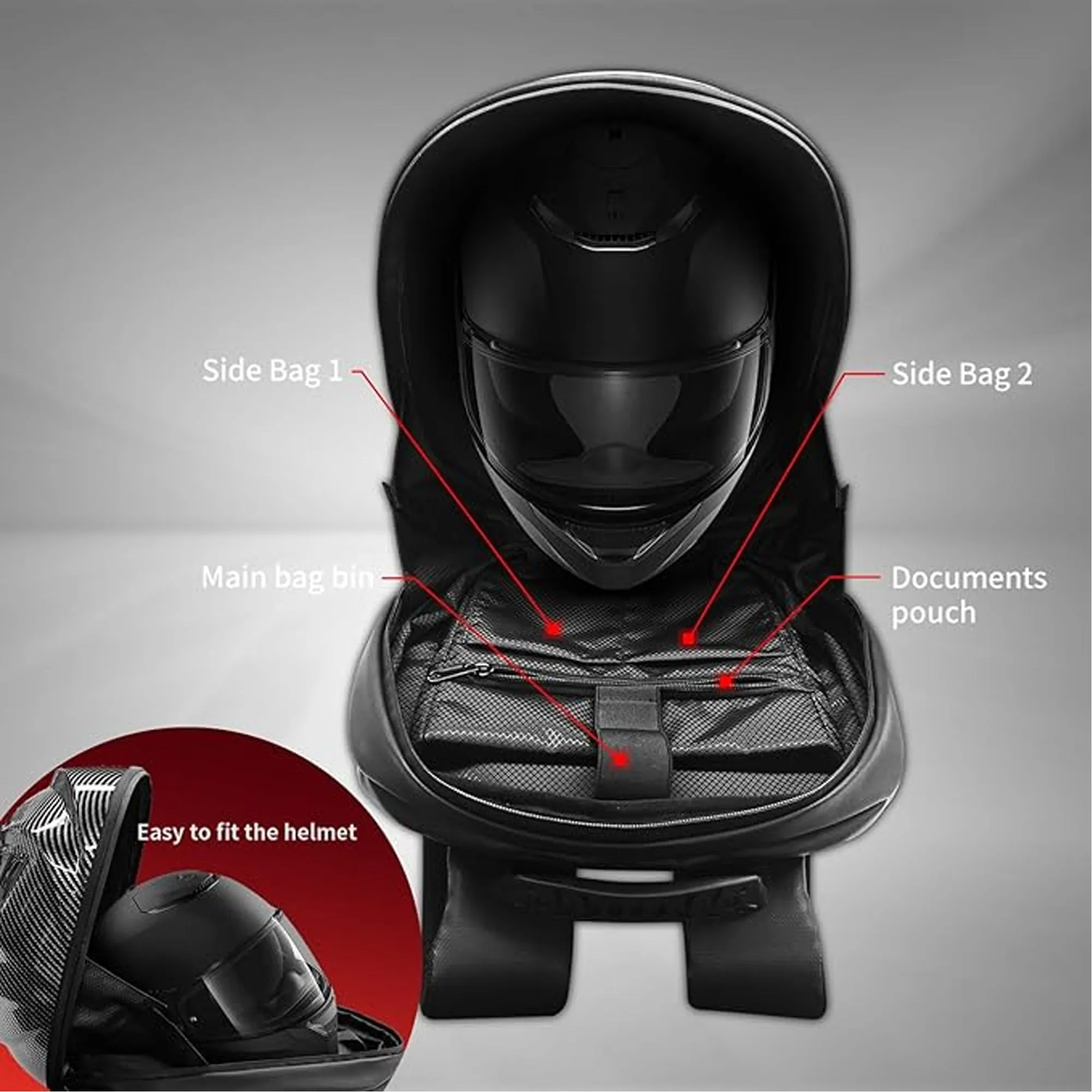 Black Knight LED Motorcycle Backpack with App Control - 708794