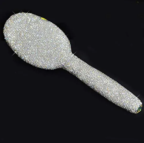 Bling Smooth and Detangle Hair Brush for Women, Girl, Wet/Dry Hair Massaging (Silver01)