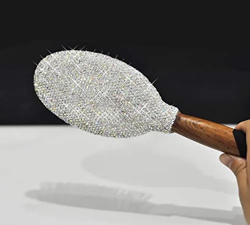 Bling Smooth and Detangle Hair Brush for Women, Girl, Wet/Dry Hair Massaging (Silver02)