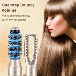 Blow Dryer Brush, Alledge 5 in 1 Hair Hot Air Brush and Styler Set for Easy Salon-Style Blowouts with Detachable Negative Ionic Volumizer Comb for Drying, Straightening, Curling and Styling Hair