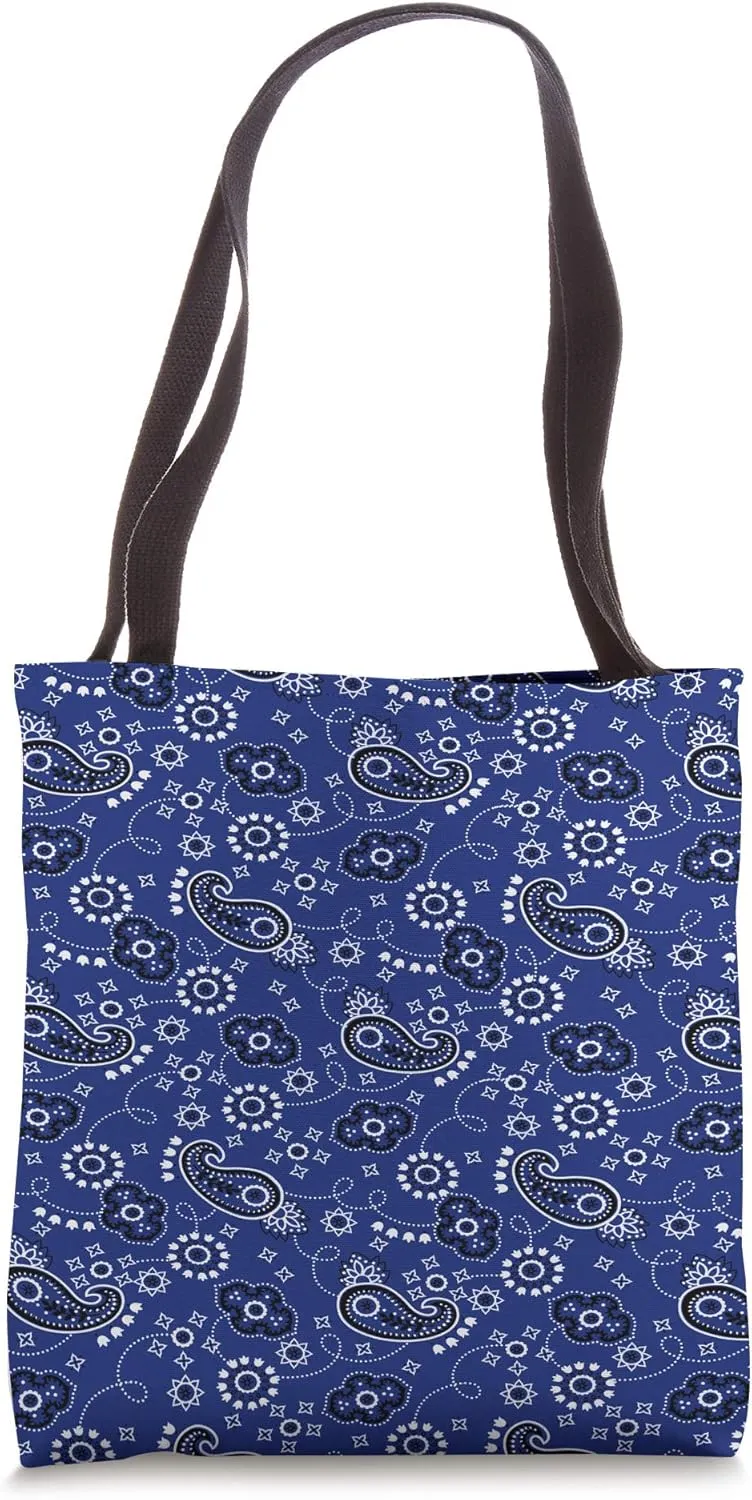 Blue Bandana Bandanna Deco Decorations Tote Bag