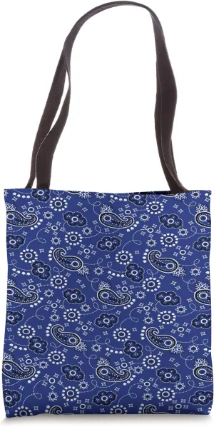 Blue Bandana Bandanna Deco Decorations Tote Bag