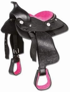 BNB International Classic Western Barrel Racing Handmade Synthetic Cordura Horse Saddle Lightweight Barrel Racing Saddle Trail Tack Equestrian Horse Saddle Tack Size 10" to 18" inches Seat SB39