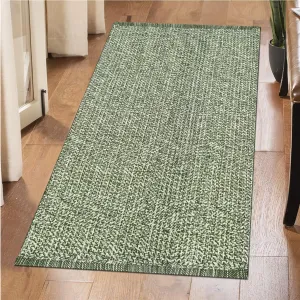 Boho Bathroom Rug,2'x4.3'Olive Green Washable Kitchen Rug Reversible Entryway Rug Throw Rug Farmhouse Hallway Rug Bedroom Floor Carpet for Foyer Bathroom Living Room